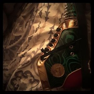 Christian Louboutin Spiked Red Bottom Sneakers